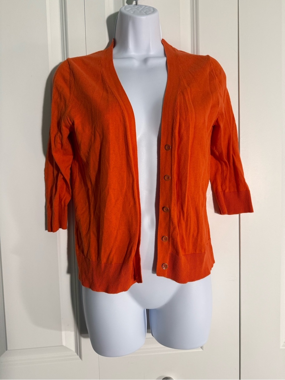 GAP Orange Button-Front Lightweight Women's Cardigan